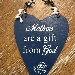 Heartfelt Blue and White Decor Accent